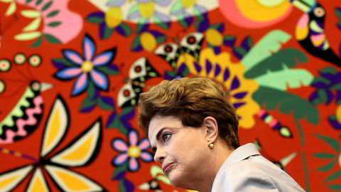 President Dilma Rousseff er suspendert etter anklager om budsjettjuks. Det er opp til senatet om hun stilles for riksrett. Foto: Ueslei Marcelino/Reuters/NTB Scanpix