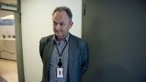 Direktør for globale tjenester i TGS, Knut Agersborg, bekrefter at Økokrim fortsatt er tilstede i selskapets lokaler i Asker. Foto: Fartein Rudjord