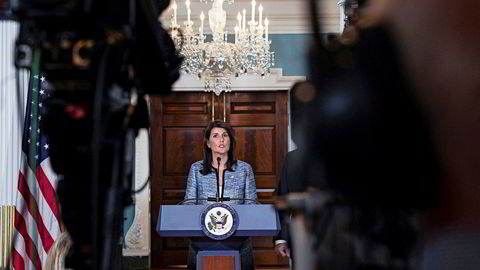 USAs FN-ambassadør Nikki Haley benyttet anledningen til å lange ut mot FNs menneskerettsråd da hun tirsdag kunngjorde landets beslutning om å trekke seg.