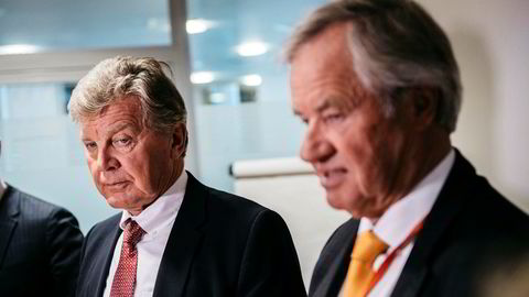 Styreleder Bjørn H. Kise (til venstre) og Norwegian-sjef Bjørn Kjos har grunn til å være fornærmet på IAG.