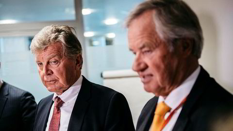 Styreleder Bjørn H. Kise (til venstre) og Norwegian-sjef Bjørn Kjos har grunn til å være fornærmet på IAG.