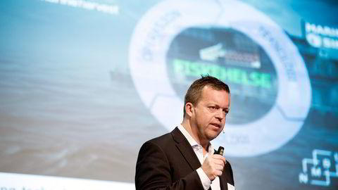 Marine Harvest-konsernsjef Alf-Helge Aarskog mener det er fordelaktig å samarbeide med et annet selskap der John Fredriksen er største eier. Foto: Per Ståle Bugjerde