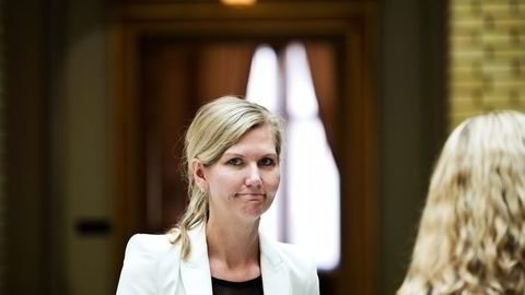 Marianne Marthinsen (Ap) slår fast at Norge nå er i en ny situasjon med et statsregnskap som viser et underskudd på fem milliarder i andre kvartal. 
                  Foto: Per Ståle Bugjerde