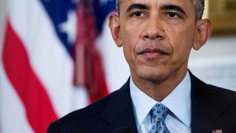 USAs president Barack Obama sier nei den omstridte oljerørledningen Keystone XL. Foto: Andrew Harrer/