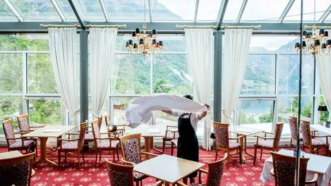 Utsikten fra restauranten til Hotel Union Geiranger er spektakulær.