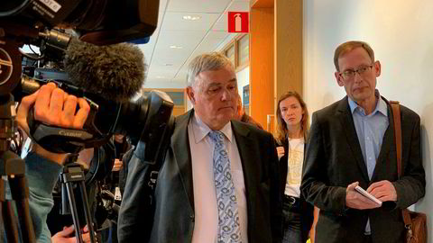 Julian Assanges advokat Per Samuelsson i retten i Uppsala mandag.