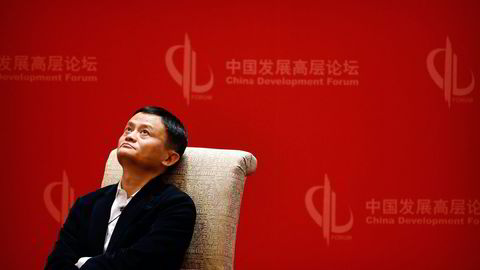 Den kinesiske internettmagnaten Jack Ma kontrollerer Alibaba, som nylig kjøpte seg opp i Lazada, hvor nordmannen Stein Jakob Øie sitter sentralt. Foto: Mark Schiefelbein/ AP/NTB Scanpix