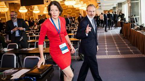 Pengene har fortsatt å strømme ut fra Skagenfondene. Her investeringsdirektør Alexandra Morris og fondssjef Timothy C Warrington.