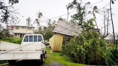 Fiji-øyene ble i helgen rammet av en av de kraftigste tyfonene noen gang registrert. Foto: Jay Dayal/Reuters/NTB Scanpix