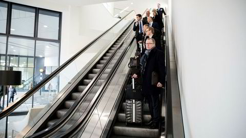 Eldar Sætre konsernsjef i Statoil, på pressekonferansen og kapitalmarkedsdagen de har i London.