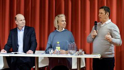 Berit Kjøll danket ut Tom Tvedt (til høyre) i første valgomgang, før hun slo Sven Mollekleiv (til venstre) med knappest mulig margin og ble idrettspresident 26. mai i år.