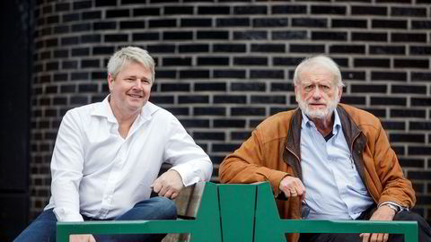 Daglig leder Richard Espeseth (til venstre) og styreleder Terje Mikalsen (til høyre) i Hydrogenpro ser ikke på hydrogenselskapet Nel som en konkurrent. Nel-sjef Jon André Løkke mener argumentene til Espeseth faller på sin egen urimelighet.