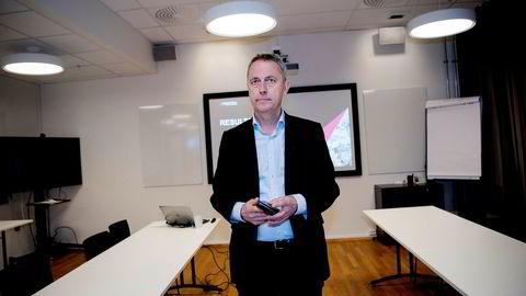 Amedia-sjef Are Stokstad presenterte 2016-resultatene for selskapet fredag.