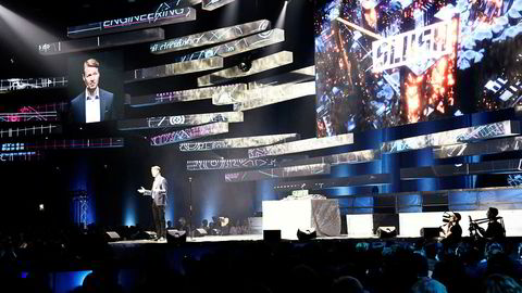 Nokia-styreleder Risto Siilasmaa taler under åpningen av gründer- og teknologikonferansen Slush 2018 i Helsingfors.