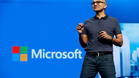 Microsoft-sjef Satya Nadella (48) mottok en halv milliard kroner i lønn ifjor. Du og jeg stemte ja via Oljefondet. Foto: Beck Diefenbach/Reuters/NTB Scanpix