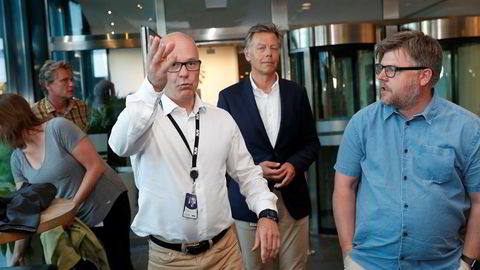 Kringkastingssjef Thor Gjermund Eriksen og NRK-journalistenes streikegeneral Richard Aune møtte pressen sammen klokken 20.30 onsdag kveld og kunne melde at streiken ville være over ved midnatt.