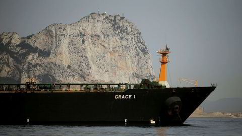 Grace 1, den iranske oljetankeren som er tatt i forvaring av britiske myndigheter.