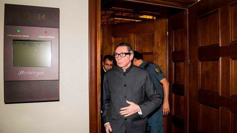 Jean-Claude Arnault i retten i Stockholm mandag. Han er nå varetektsfengslet.