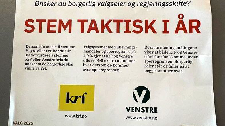 Hasteaksjoner for å hjelpe V og KrF over sperregrensen