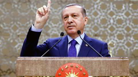 Tyrkias president Recep Tayyip Erdogan. Foto: Yasin Bulbul/AP/NTB Scanpix