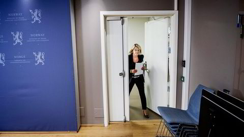Næringsminister Monica Mæland redegjorde for sin håndtering av Statkraft-saken fredag. Foto: Gorm K. Gaare