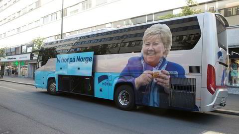 Sommeren 2017 var Høyres buss å se mange steder rundt om i Norge