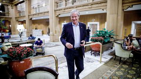 Bjørn Kjos i lobbyen på Fairmount Olympic Hotel i Seattle tidligere i år.