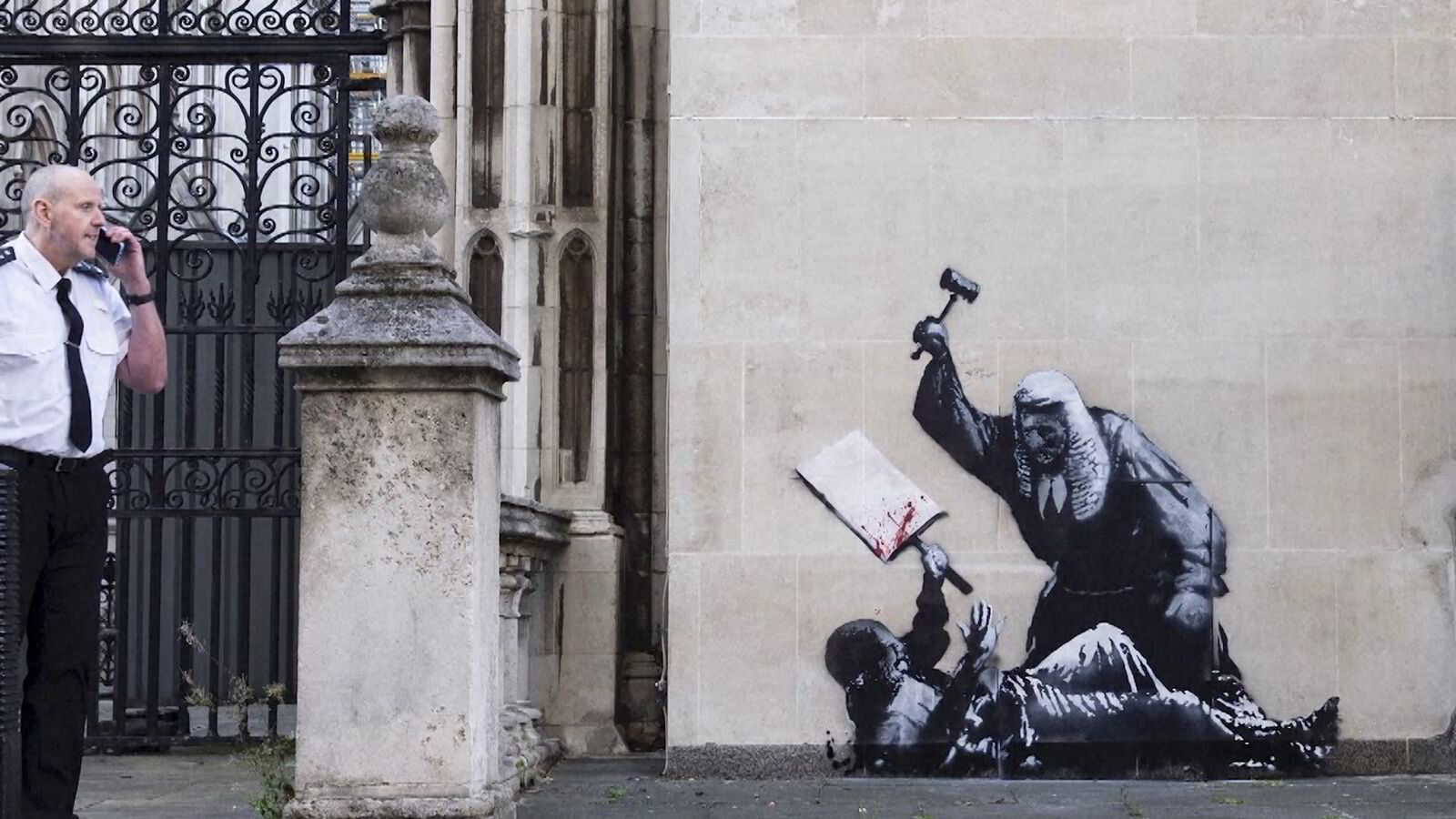 Nytt Banksy-verk på en av Londons mest ikoniske domstoler