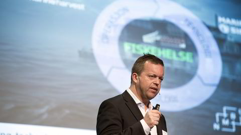 Konsernsjef i Marine Harvest ASA Alf-Helge Aarskog på Sjømatkonferansen 2016. Foto: Per Ståle Bugjerde