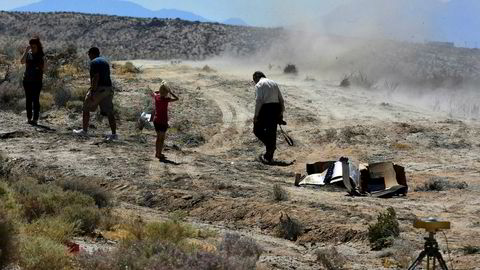 Ridgecrest i Sør-California etter skjelvet torsdag. Fredag har et nytt kraftig skjelv funnet sted.