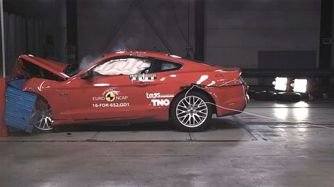 Ford Mustang er kollisjonstestet av Euro NCAP. Det gikk ikke bra.