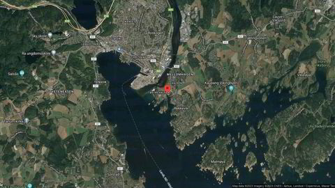 Området rundt Hølen verft 42, Larvik, Telemark og Vestfold