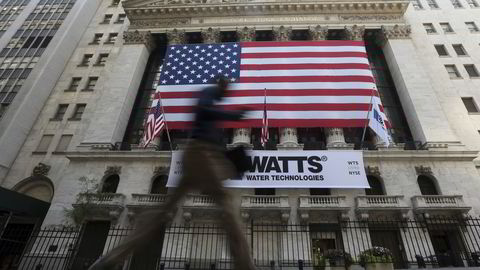 Børsen New York Stock Exchange på Wall Street i USA. Foto: