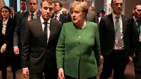 Mens Frankrikes president Emmanuel Macron, Tysklands forbundskansler Angela Merkel og de andre EU-toppene møttes i Brussel, utløste president Donald Trump handelskrig.