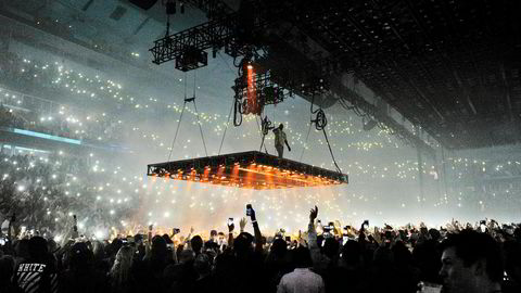 Kanye West er en av artistene som skal ha fått fordeler av manipulasjonen med lyttertall. Her fra en konsert i Chicago i oktober 2016.