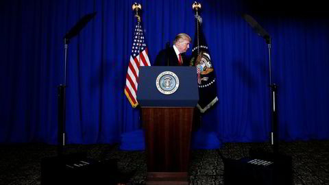 Rakettangrepet mot den syriske luftbasen Al-Shayrat er USAs første direkte militære intervensjon mot den syriske regjeringen og president Bashar al-Assad. Her fra pressekonferansen torsdag der presidenten forklarte bakgrunnen for angrepet.