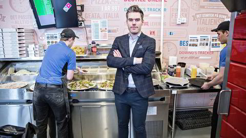 Magnus Haflidason, som er toppleder selskapet bak Domino’s pizzarestauranteri Norge, gjør seg klar til å rulle ut en rekke nye utsalgssteder i Norge og Sverige. Foto: Aleksander Nordahl