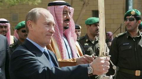Torsdag møtes Russlands president Vladimir Putin og Saudi-Arabias kong Salman i Moskva. Her fra Putins besøk i Riyiadh i Saudi-Arabia i 2007.
