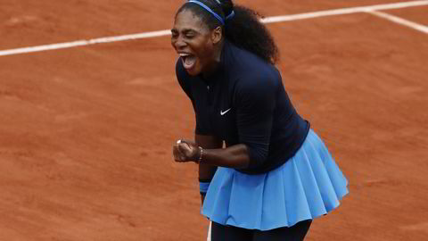 Den amerikanske tennisspilleren Serena Williams under semifinalen i French Open i helgen. Foto: REUTERS/Benoit Tessier