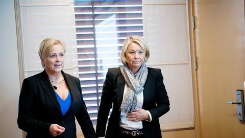 Det ble sendt flere SMS-meldinger mellom næringsminister Monica Mæland (H) og partifelle Thorhild Widvey i forkant av utnevnelsen av Widvey som styreleder i Statkraft. Mæland nekter å offentliggjøre SMS-ene. Foto: Mikaela Berg