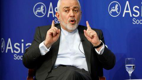 Irans utenriksminister Mohammad Javad Zarif advarte USA da han snakket under Asia Society i New York onsdag kveld.