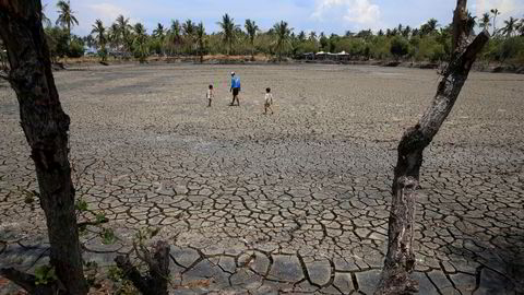 Værfenomenet El Niño har tidligere resultert i hetebølger og tørke i Australia og Asia. På bildet et uttørket område i byen Novaleta syd for Manila i Filippinene. Foto: Romeo Ranoco/Reuters/NTB scanpix