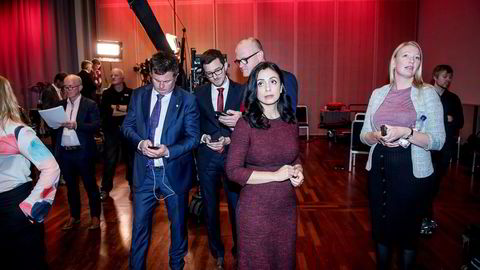 Ap-nestleder Hadia Tajik får en ny rolle på Stortinget. Her er hun under partiets valgvake.