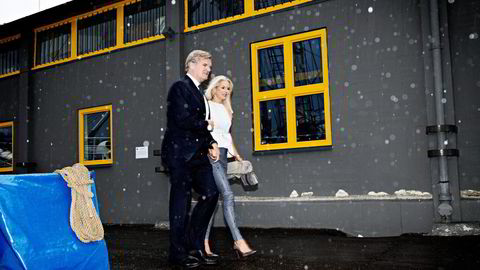 Tor Olav Trøim, her med kona Celina Midelfart, går nå inn i styret i Stolt-Nielsen. Foto: