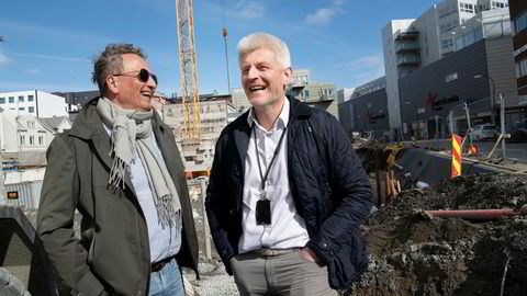 Eiendomsinvestor Roar Dons (til venstre) og hans selskap Pellerin as vil snarest mulig bygge nok et stort sentrumshotell i Tromsø. – Kapasiteten er på bristepunktet, sier Pellerins administrerende direktør Eirik Espejord.