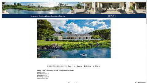 Sotheby's vil ikke selge DN bilder av Tore Hansen-Tangens eiendom Chummery Estate på Barbados, men her er eiendommen slik meglergiganten velger å vise den frem på sine nettsider. Pris: rundt 73 millioner kroner.