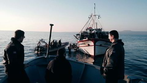 Brussel vil presse Hellas til å overlate grensekontrollen til EU. Her svømmer flyktninger i land på den greske øya Lesbos etter at båten deres har forlist.
                  Foto: AP Photo/NTB Scanpix