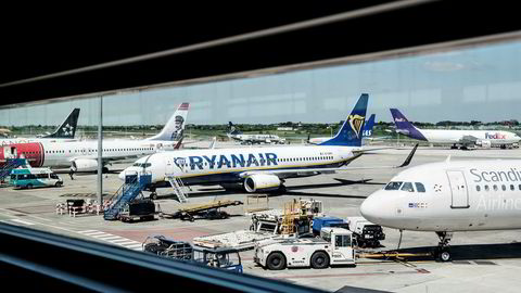 Ryanair har hatt sine første streiker denne sommeren, og senere i uken kan en storstreik ramme flyvninger til og fra Sør-Europa. Her fra flyplassen i Dublin, Irland.