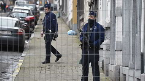 Belgisk politi gjennomførte en antiterroraksjon i Verviers 16. januar. Foto: AFP PHOTO / JOHN THYS