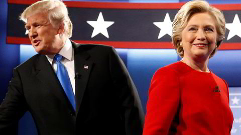 Presidentkandidatene Donald Trump og Hillary Clinton under den første tv-sendte debatten i forrige uke. Foto: Jonathan Ernst / REUTERS / NTB SCANPIX